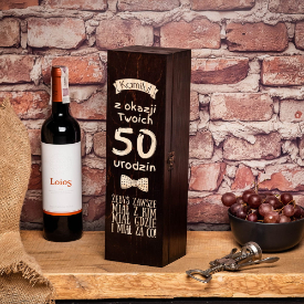 Skrzynka na wino na 50 urodziny